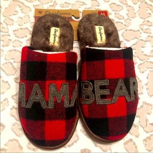 NWOT Dearfoams MamaBear slippers size medium